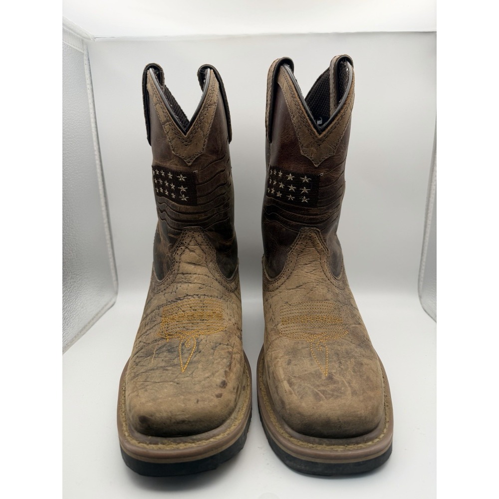 Hoss Men's Brown Pull-On Boots Slip Resistant Rubber Outsole US 6 EU 37 - Picture 5 of 11